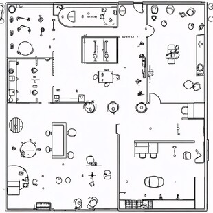 办公空间设计平面图