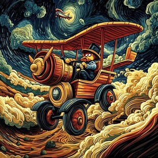 乘风破浪包装插画