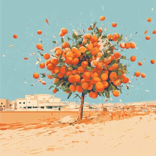 砂糖橘插画设计