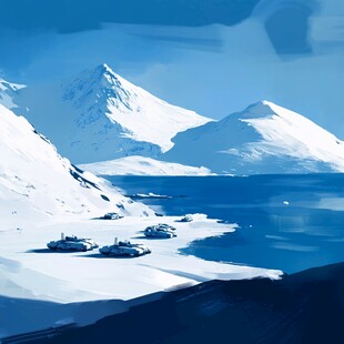 雪山原画