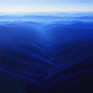 高清抽象时尚蓝色山水
