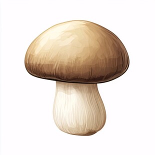 手绘香菇插画