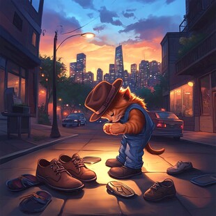 猫与老鼠系列插画