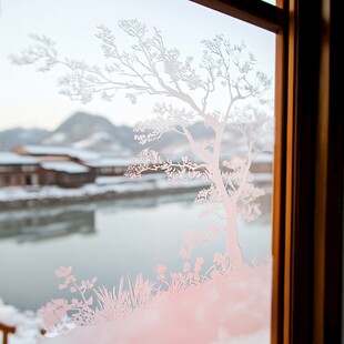 窗外雪景