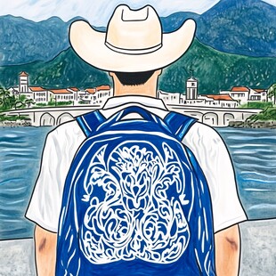 那大镇力乍村插画