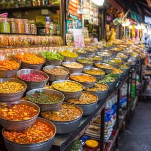 菜场调味品店