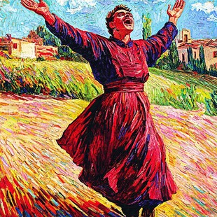 挥手告别装饰画