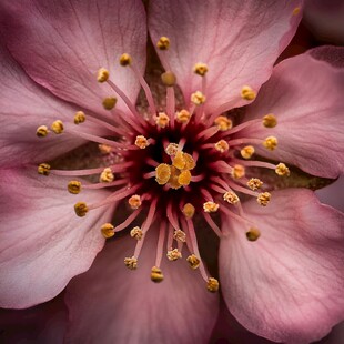 粉红花芯花蕊