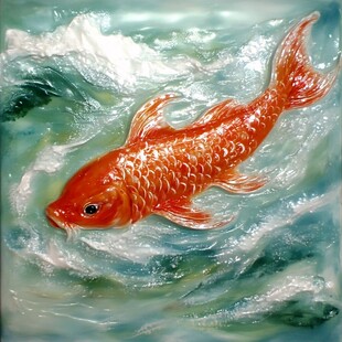 工笔锦鲤