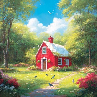 小屋装饰画