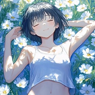 雏菊少女插画