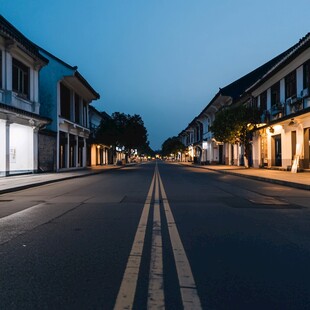 华为小镇夜景