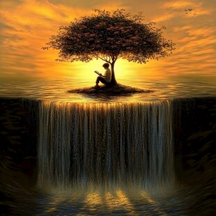 水中一棵树