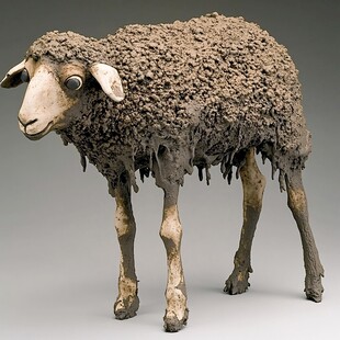 阿富汗羊形陶器