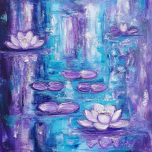 睡莲油画