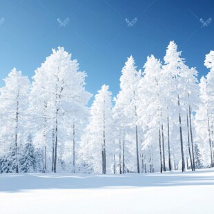 冬天森林风光冬雪风景