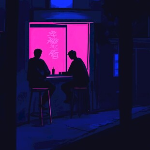 宵夜插画