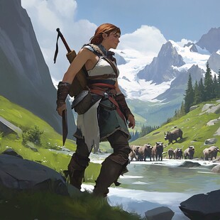 狩猎民族生活场景