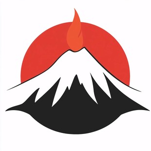 富士山火山logo