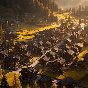 苗寨村落全景