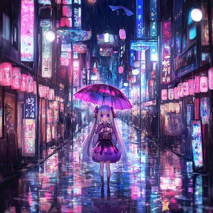 雨伞少女