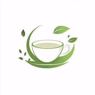 茶杯茶叶logo