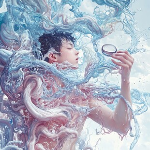梦幻人物创意插画