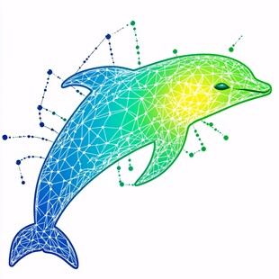 海豚晶格手绘