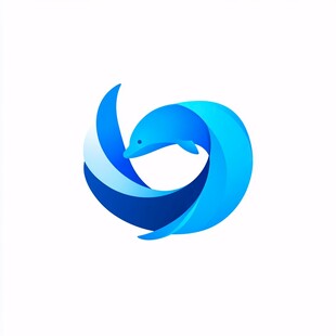 字母c海豚logo