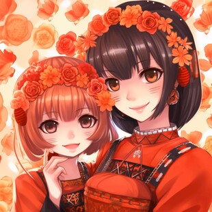 花好月圆贺图