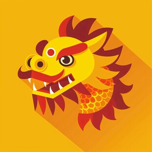 舞狮扁平化设计