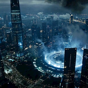 雨雾之下的陆家嘴