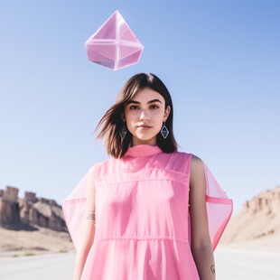 粉红色的超现实主义奇幻