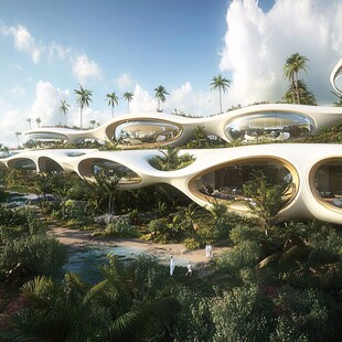 迪拜市悬浮岛设计