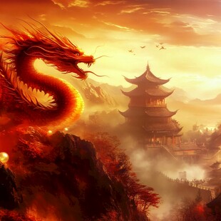 高清唯美双龙戏珠