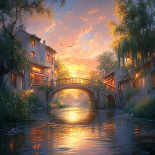 风景厚涂