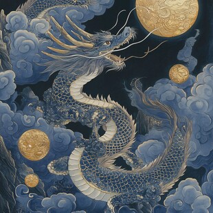 国潮风蛟龙得水