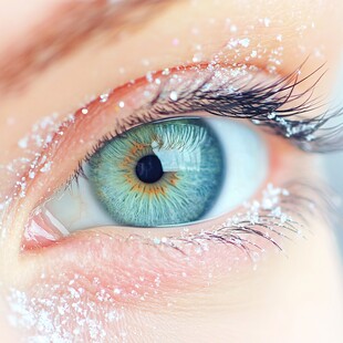 眼睛上的水珠