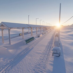 大雪桥面