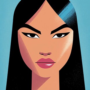 女性杂志封面配图插图