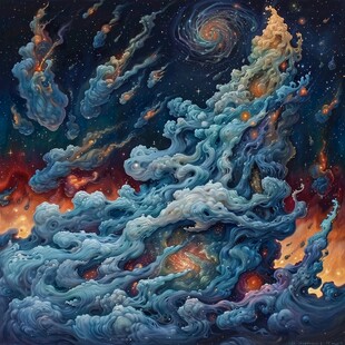 海洋流体画宇宙