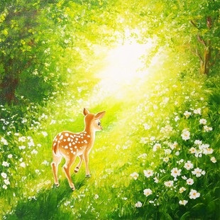 阳光与小鹿