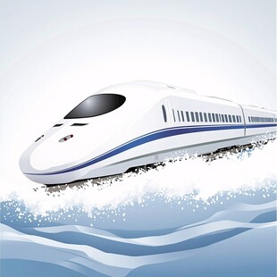 原创高铁插画