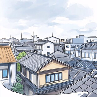 小镇插画