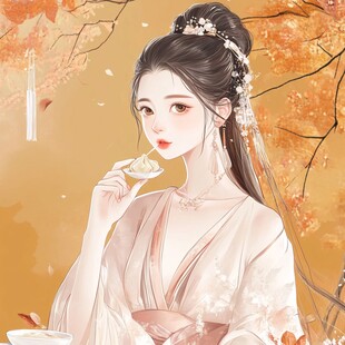 古风美女头像插画封面