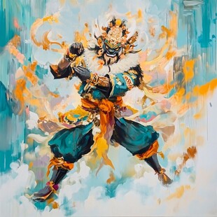 大轮梵天原创插画