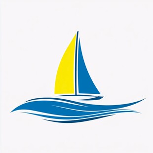 海运帆船风帆logo