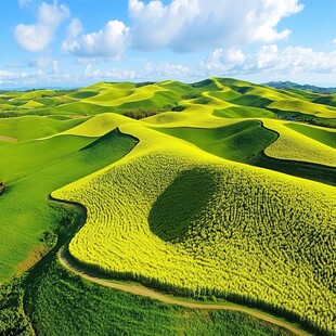 波浪状的田地