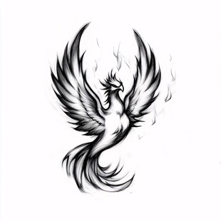 手绘火凤凰