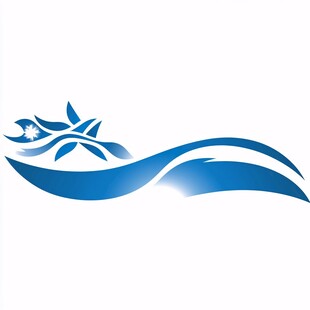 月亮星星海浪logo